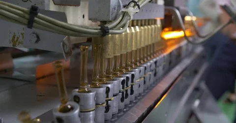 Pharmaceutical Equipment Production Of Medicines In Ampules factory high tech Stock Footage