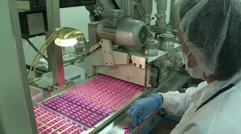 Pharmaceutical Factory Stock Footage 12479680