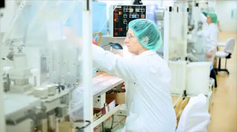 Pharmaceutical Factory Stock Footage 24643316