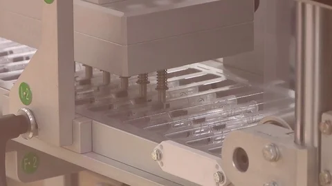 Pharmaceutical factory marking Stock Footage 70556377