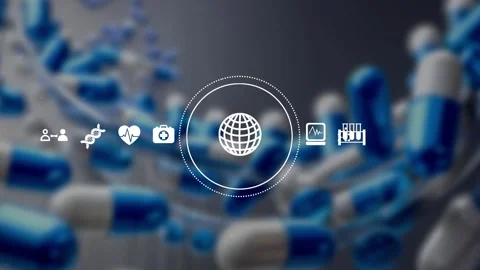 Pharmaceutical Future The Evolution of Medicine.Precision Medicine Stock Footage 302797893