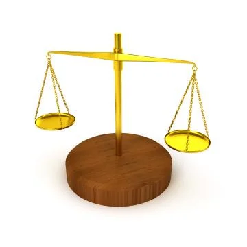 Pharmaceutical gold scale on white background Stock Illustration