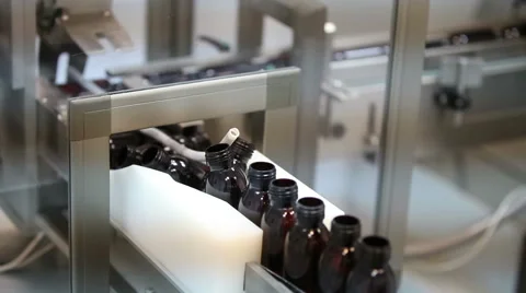 Pharmaceutical Industry Production Stock Footage 61868436