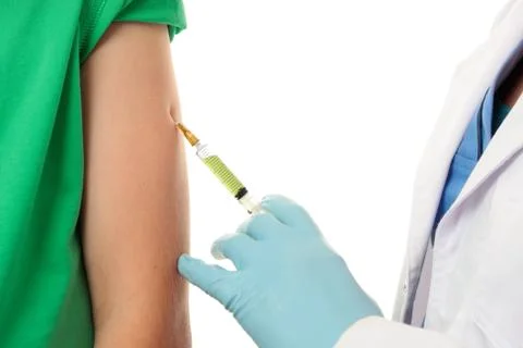 Pharmaceutical injection immunization Foto stock