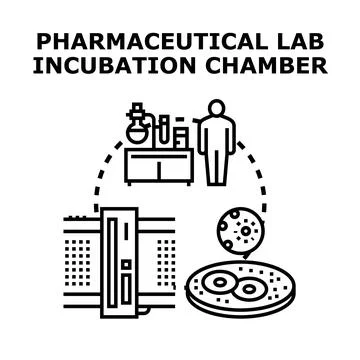 Pharmaceutical lab incubation chamber concept Stock Illustration