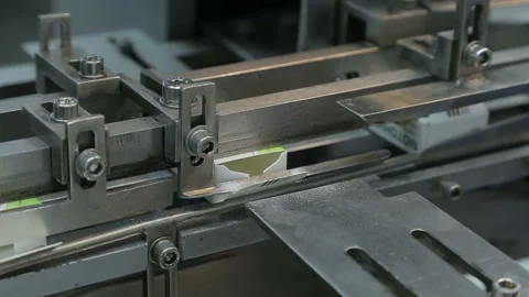 Pharmaceutical machine make carton packaging for medicines Stock Footage 103220100