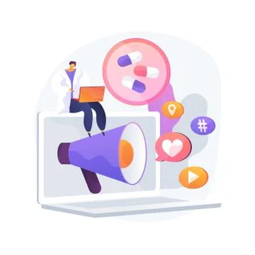 Pharmaceutical marketing abstract concept vector illustration. Stock Illustration