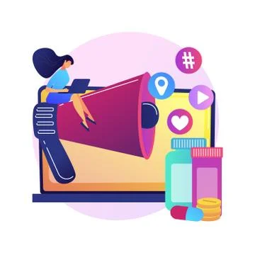 Pharmaceutical marketing abstract concept vector illustration. Stock Illustration