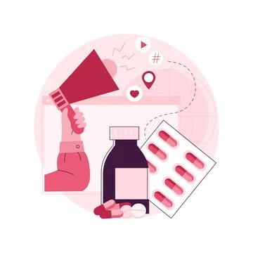 Pharmaceutical marketing abstract concept vector illustration. Stock Illustration