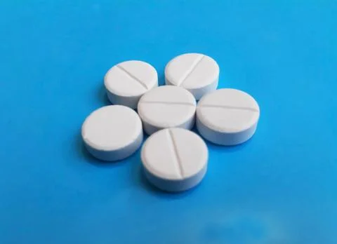 Pharmaceutical pills flowery pattern Stock Photos