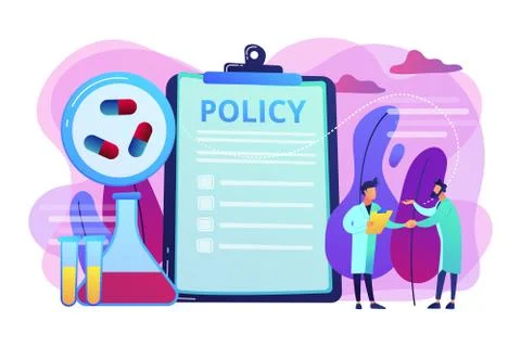 Pharmaceutical policy concept vector illustration. Stock Illustration