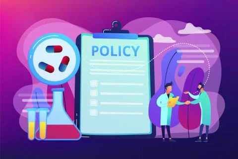 Pharmaceutical policy concept vector illustration. Stock Illustration
