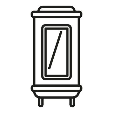 Pharmaceutical press machine icon outline vector. Automatic action Stock Illustration