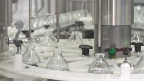 Pharmaceutical production line. 스톡 동영상 152379069