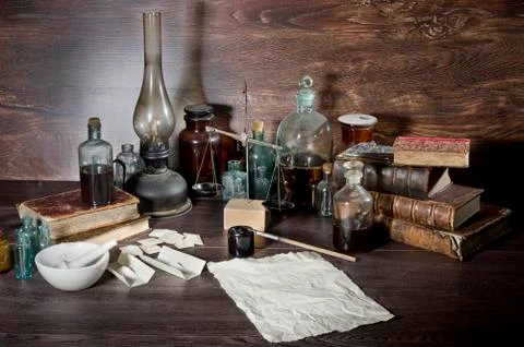 Pharmaceutical still life Stock Photos