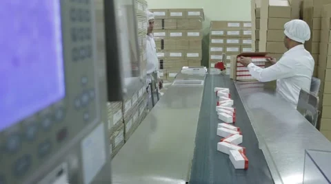 Pharmaceutical Technician Packaging Pills Stock Footage 62842544