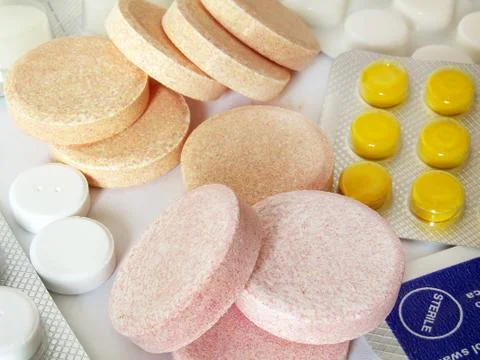 Pharmaceuticals of different type Stock Photos