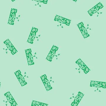 Pharmaceuticals leaking soil glyph vector seamless pattern Stock Illustration