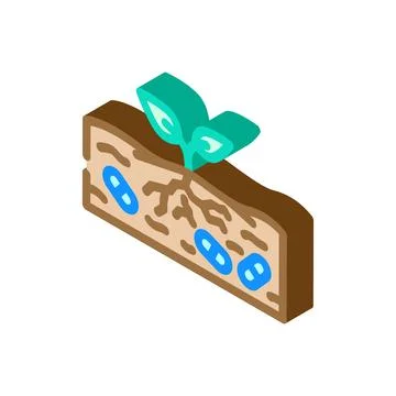 Pharmaceuticals leaking soil isometric icon vector illustration 库存插图