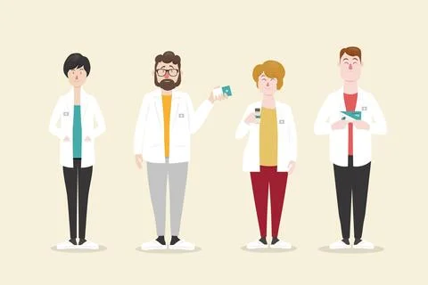 Pharmacist collection Stock Illustration