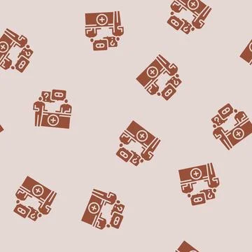 Pharmacist consultation glyph seamless pattern Stock Illustration
