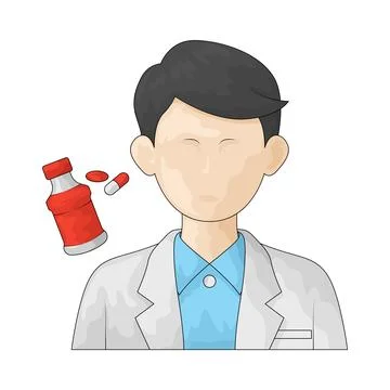Pharmacist illustration Stock Illustration