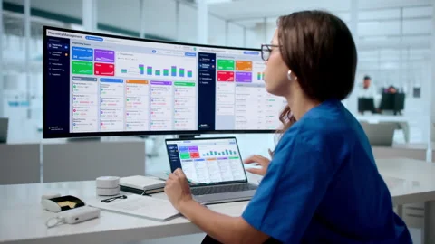 Pharmacist Managing Medication Inventory Stock Footage 345332470