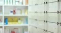 pharmacist taking medicines from the drawer HD Footage