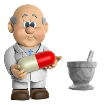Pharmacist wifred Stock Illustration