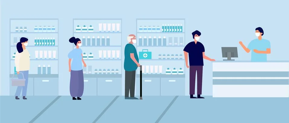 Pharmacy ad Stock Illustration