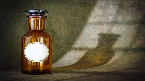 Pharmacy bottle 스톡 사진