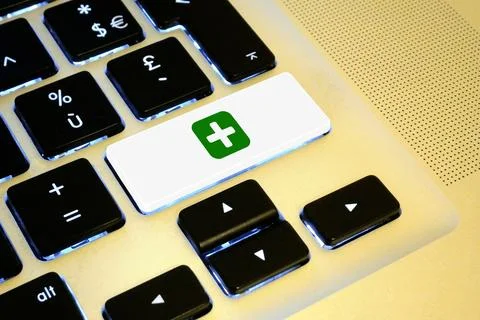 Pharmacy Computer Key Stock Photos