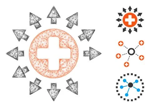 Pharmacy Distribution Polygonal Web Vector Mesh Illustration Stock Illustration