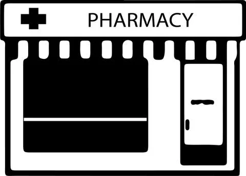 Pharmacy icon isolated on white background Stock Illustration