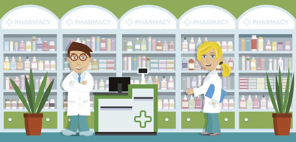 Pharmacy Stock Illustration