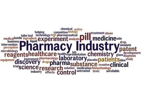 Pharmacy Industry, word cloud concept 스톡 일러스트