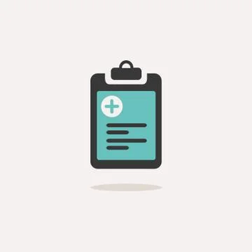 Pharmacy inventory. Icon with shadow on a beige background. Medicine vector i Stock Illustration