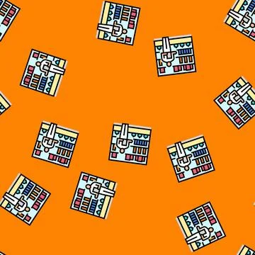 Pharmacy inventory pharmacist vector seamless pattern Stock Illustration