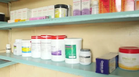 Pharmacy Kenya pull out Video stock 55090455