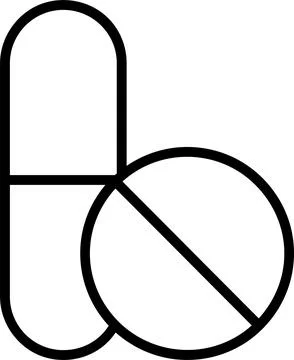 Pharmacy Line Icon Design Stock Illustration