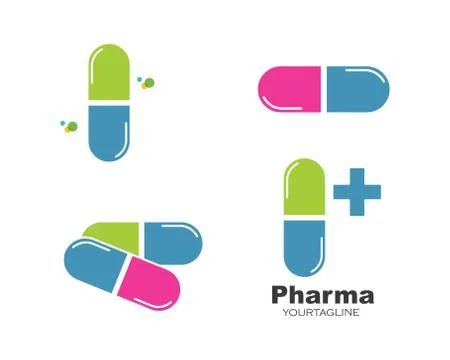 Pharmacy logo icon vector illustration design Stock Illustration