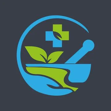 Pharmacy logo vector template illustration Free Vector. Stock Illustration