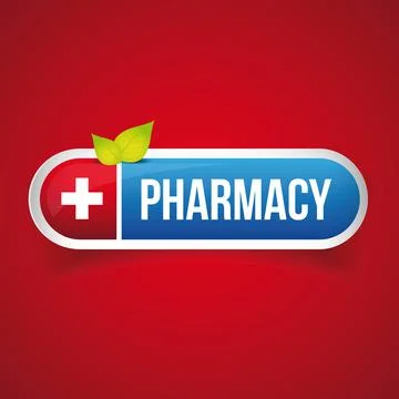 Pharmacy medical button vector Illustrazione stock