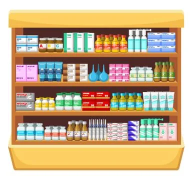 Pharmacy, medicine Stock Illustration