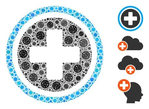 Pharmacy Mosaic of CoronaVirus Elements Stock Illustration