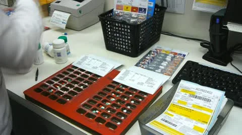 Pharmacy multi dose pack Stock Footage 14297393