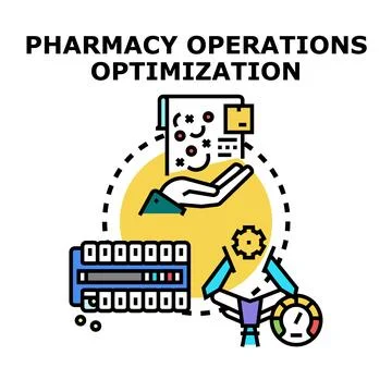 Pharmacy operations optimization delivering efficient medication management Illustration