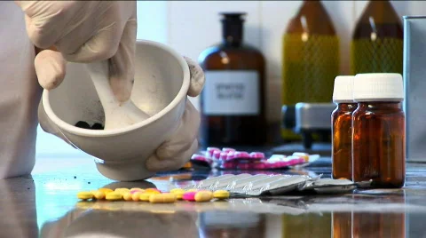 Pharmacy procedures Stock Footage