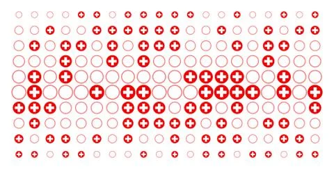 Pharmacy Shape Halftone Array Stock Illustration