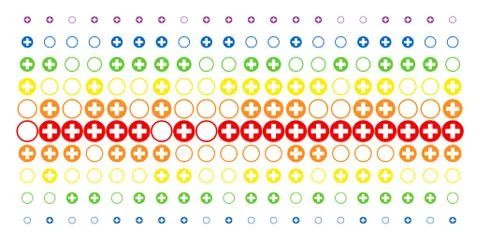 Pharmacy Shape Halftone Spectral Array Stock Illustration